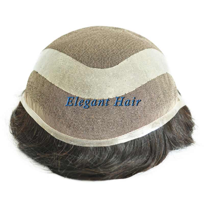 Human Hair Men's Toupee Hollywood Lace Human Hair Replacement System