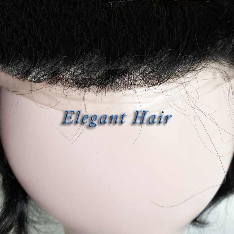 Self-glued toupee with different thickness PU base